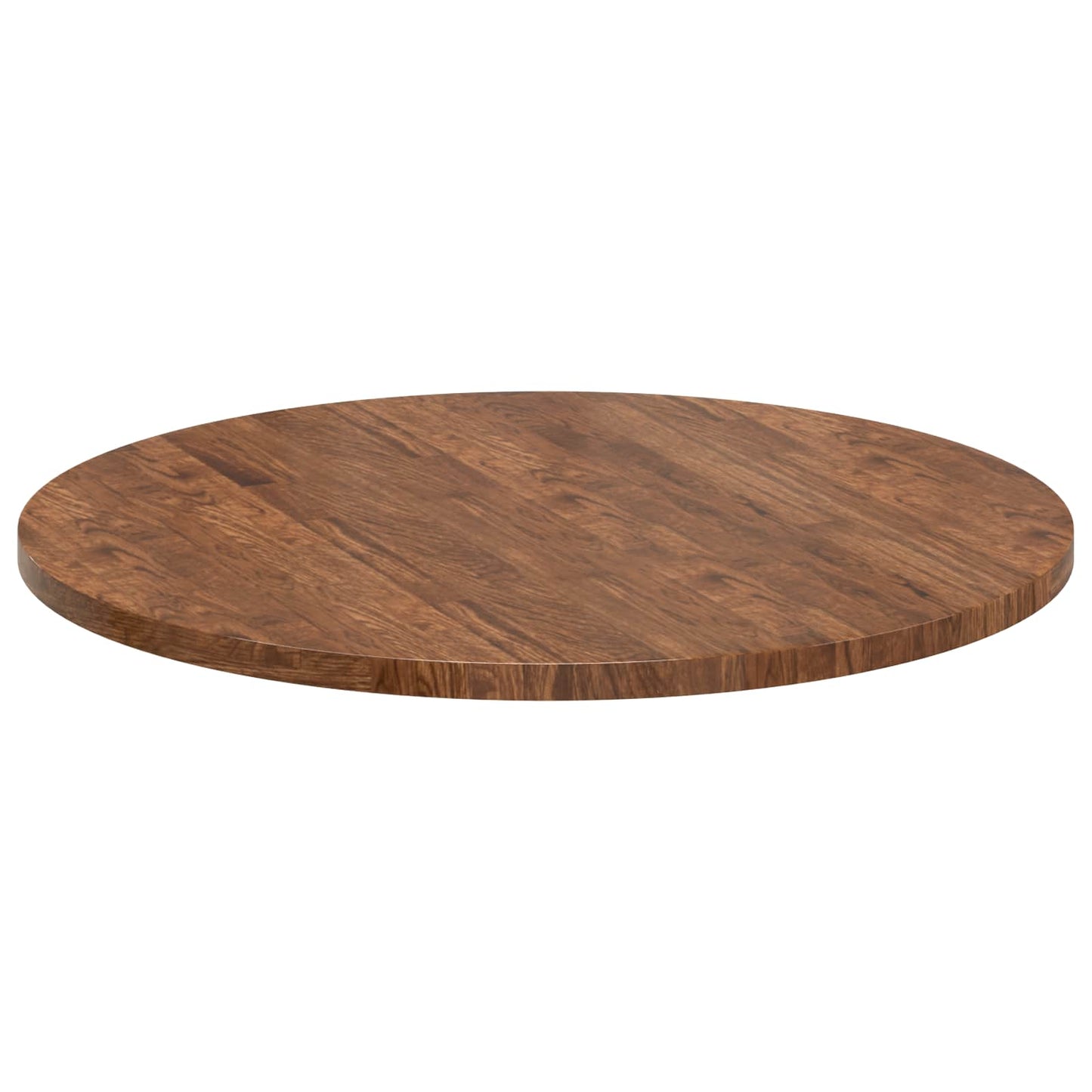 Asztallap Világos Barna Ø 80 x 2,5 cm Tömör Tölgyfa