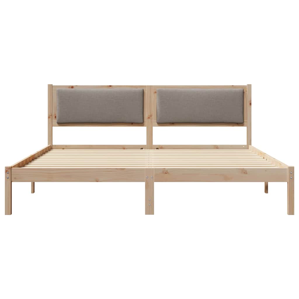 Ágykeret fejtámlával Tópszínű 180 x 200 cm Tömör fenyőfa
