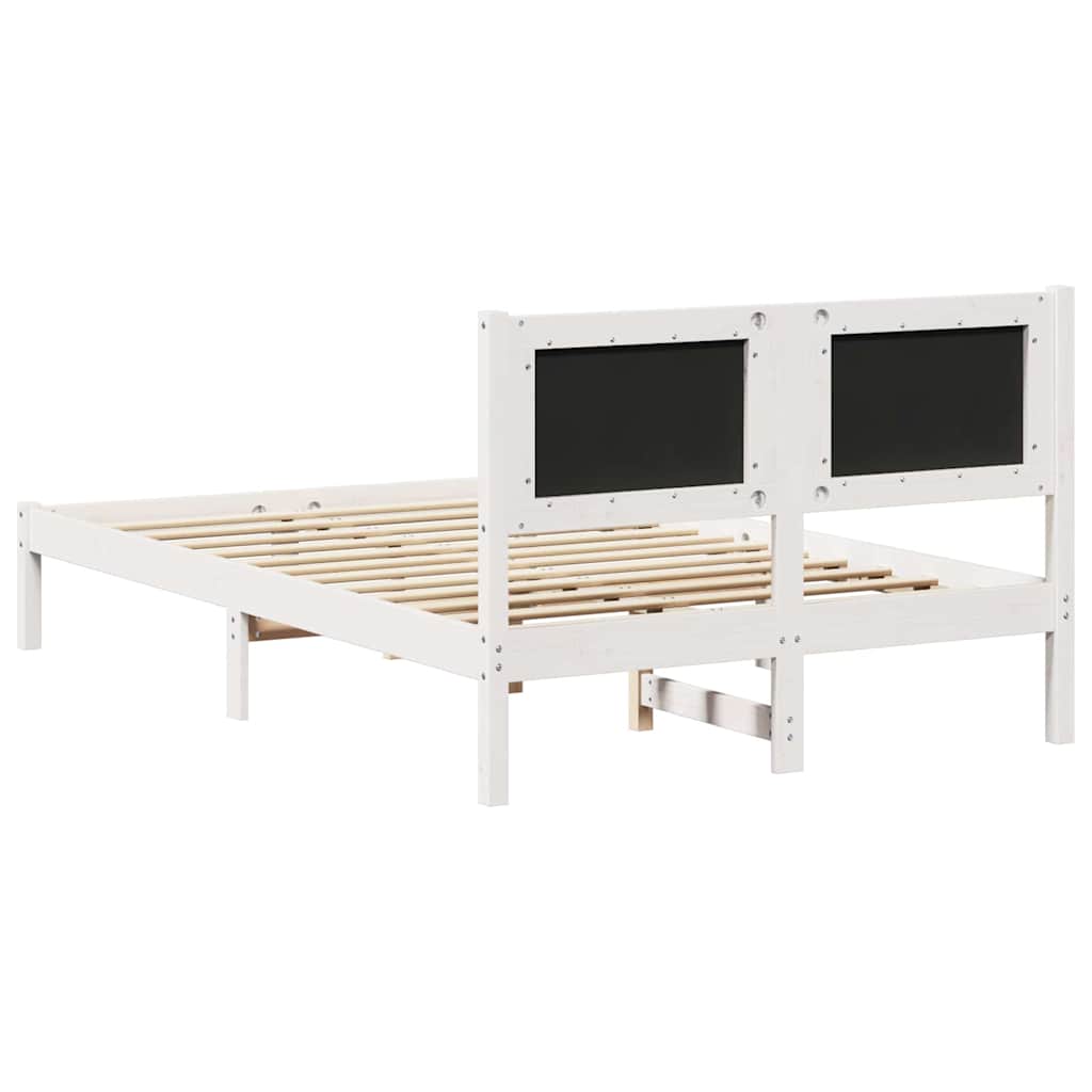 Ágykeret fejtámlával Világosszürke 120 x 200 cm Tömör fenyőfa