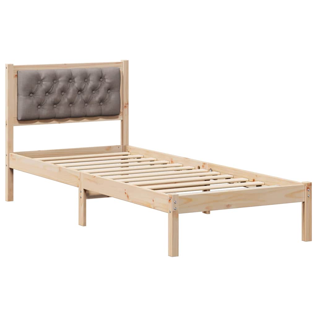 Ágykeret fejtámlával Tópszínű 80 x 200 cm Tömör fenyőfa