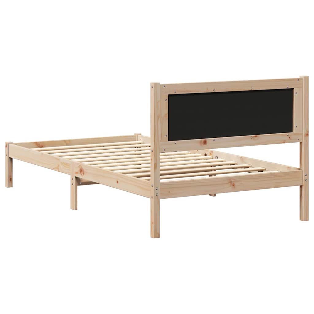 Ágykeret Kárpitozott Fejtámlával Tópszínű 100 x 200 cm