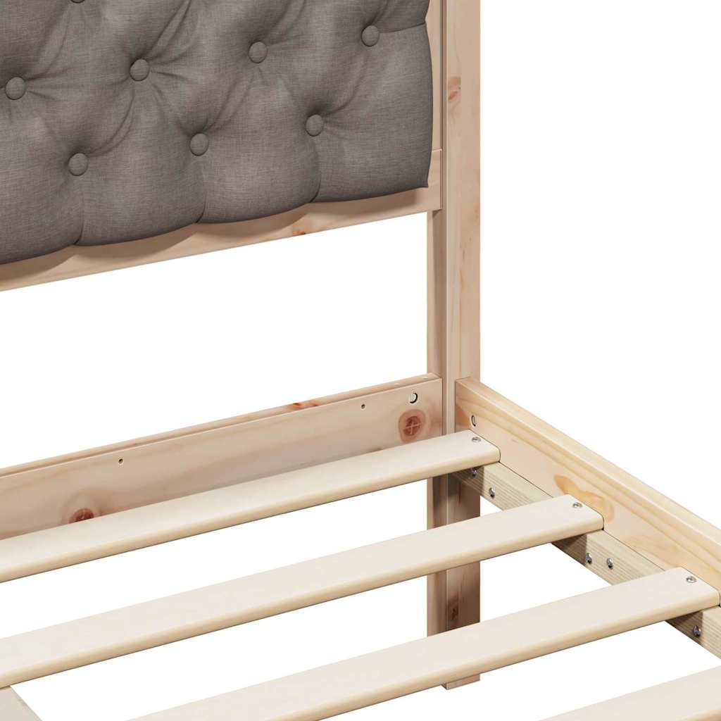 Ágykeret fejtámlával Tópszínű 80 x 200 cm Tömör fenyőfa