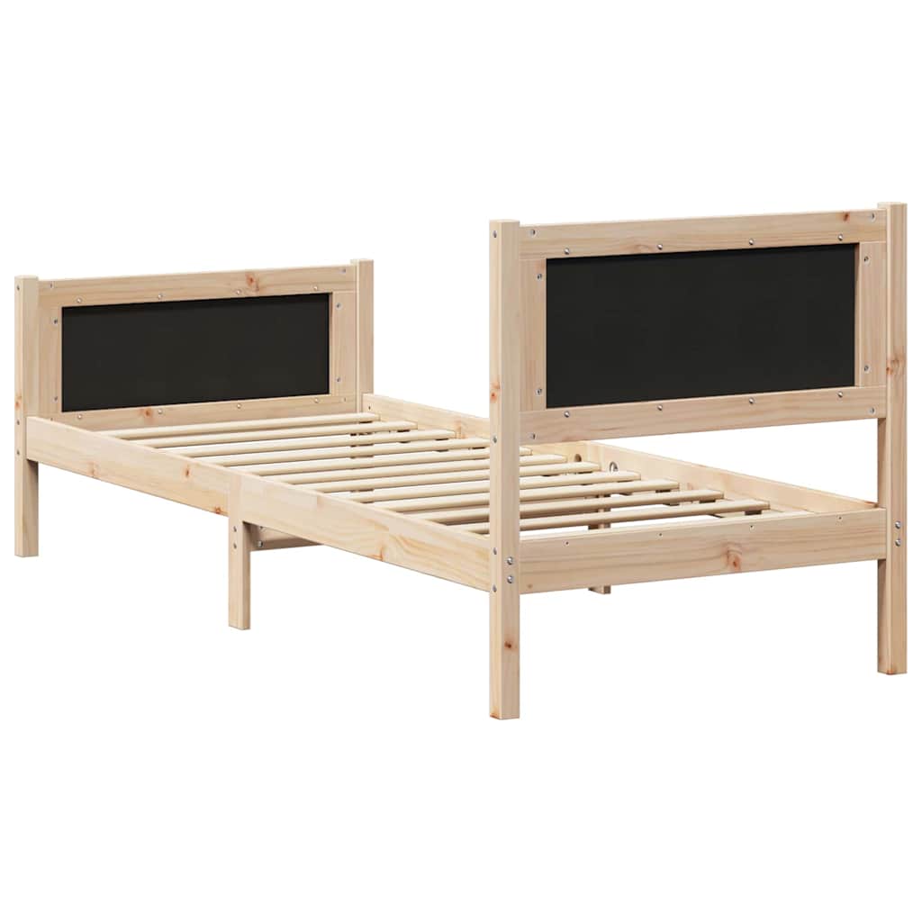 Ágykeret fejtámlával Tópszínű 80 x 200 cm Tömör fenyőfa