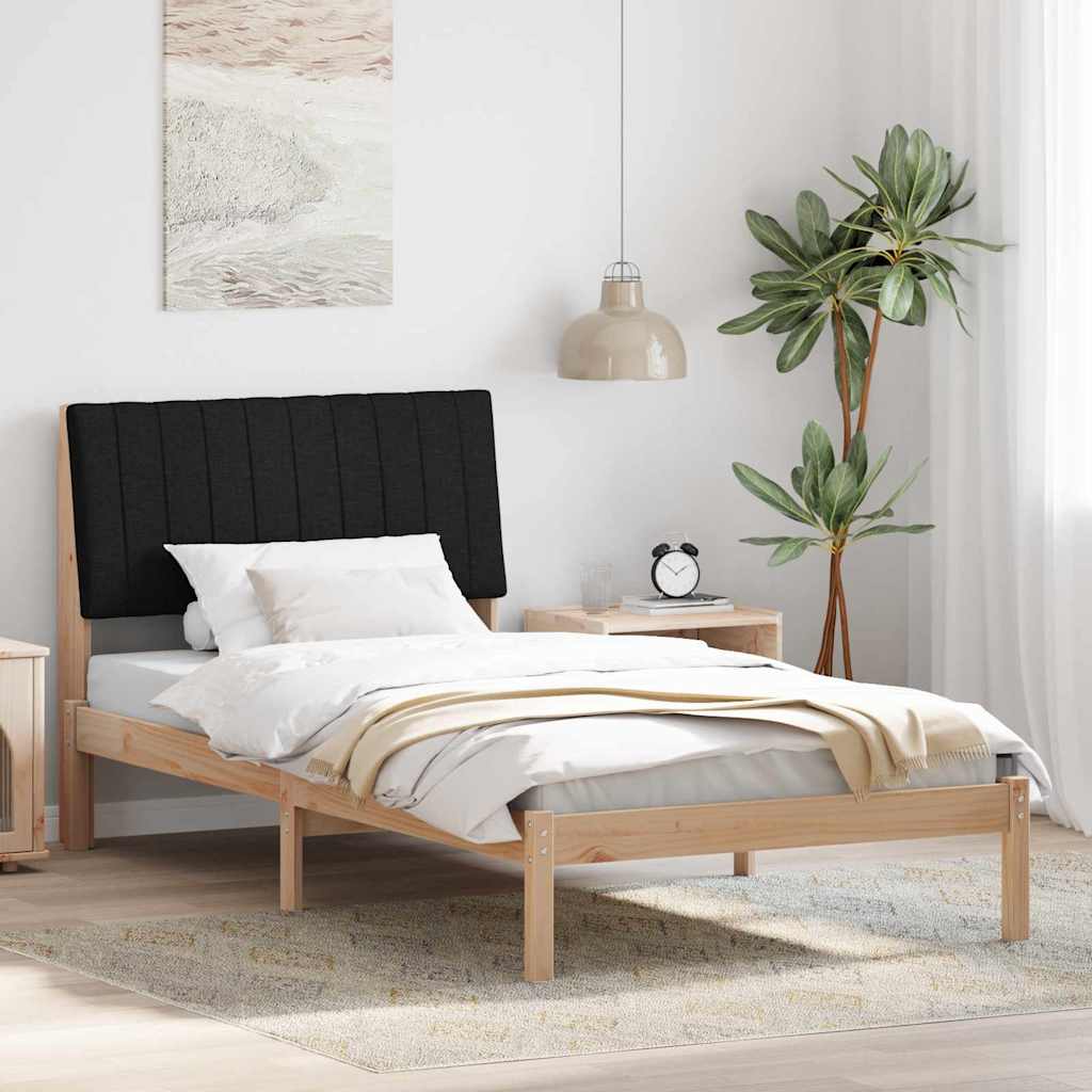 Ágykeret fejtámlával Barna 100 x 200 cm Tömör fenyőfa