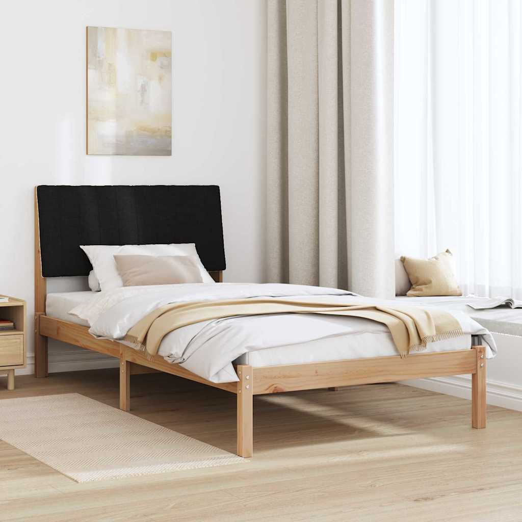 Ágykeret fejtámlával Barna 100 x 200 cm Tömör fenyőfa