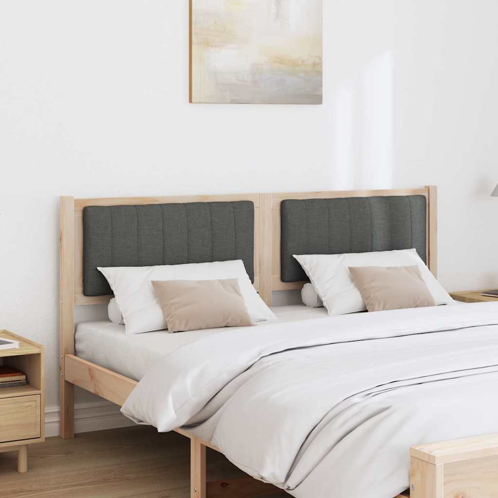 Kárpitozott fejtámla fejtámlával Barna 150 cm Tömör fenyőfa