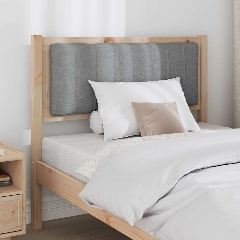 Kárpitozott fejtámla fejtámlával Barna 90 cm Tömör fenyőfa