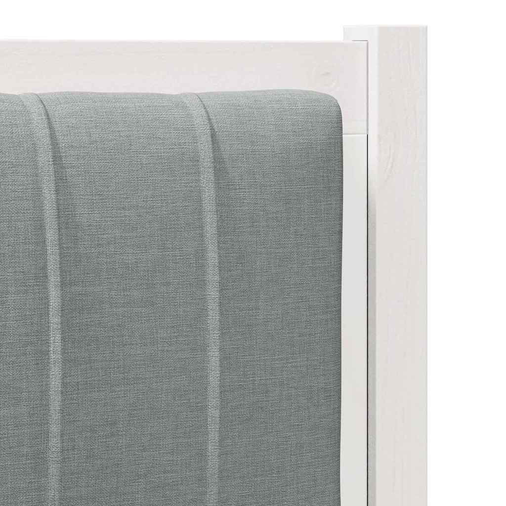 Kárpitozott fejtámla fejtámlával Fehér 90 cm Tömör fenyőfa