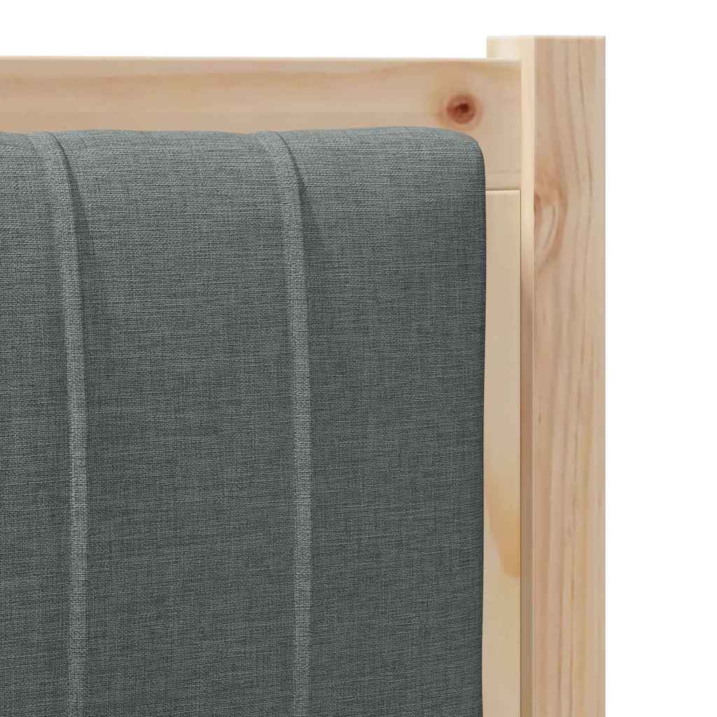 Kárpitozott fejtámla fejtámlával Barna 80 cm Tömör fenyőfa