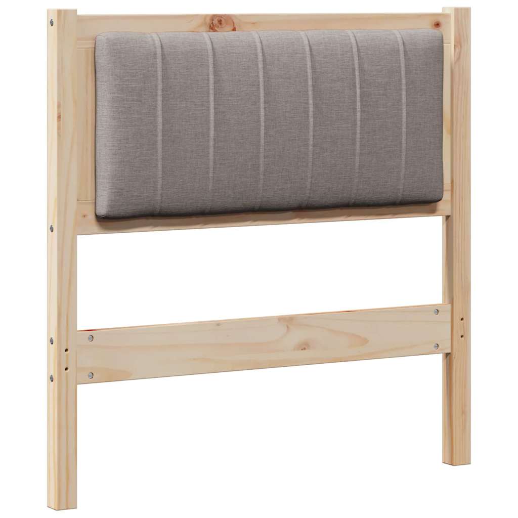 Kárpitozott fejtámla fejtámlával Barna 80 cm Tömör fenyőfa