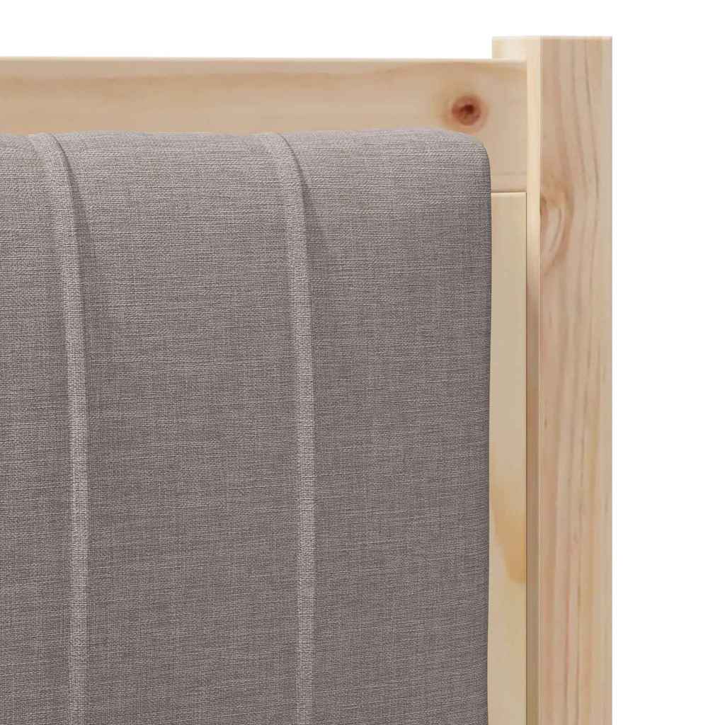 Kárpitozott fejtámla fejtámlával Barna 75 cm Tömör fenyőfa