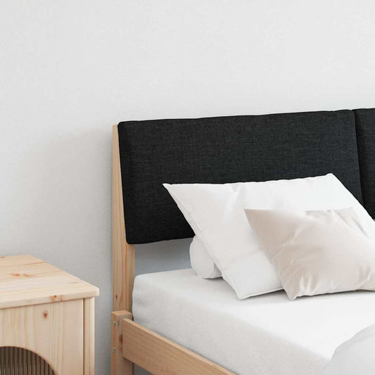 Kárpitozott fejtámla Fekete 140 cm Tömör fenyőfa