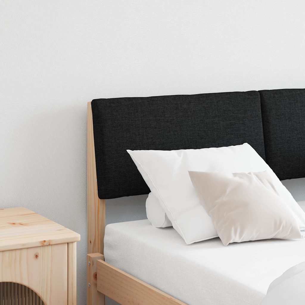 Kárpitozott fejtámla Fekete 120 cm Tömör fenyőfa