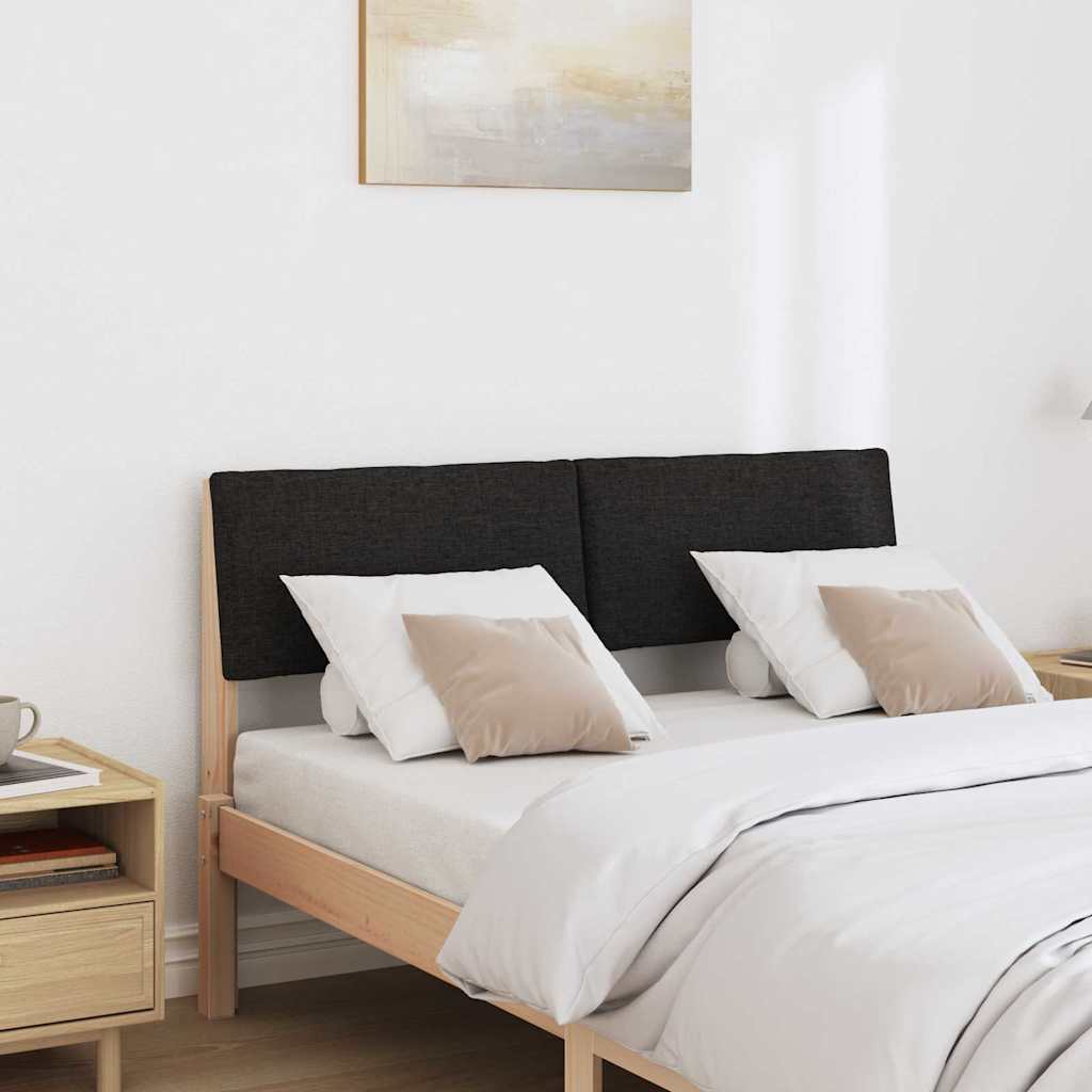 Kárpitozott fejtámla Fekete 120 cm Tömör fenyőfa