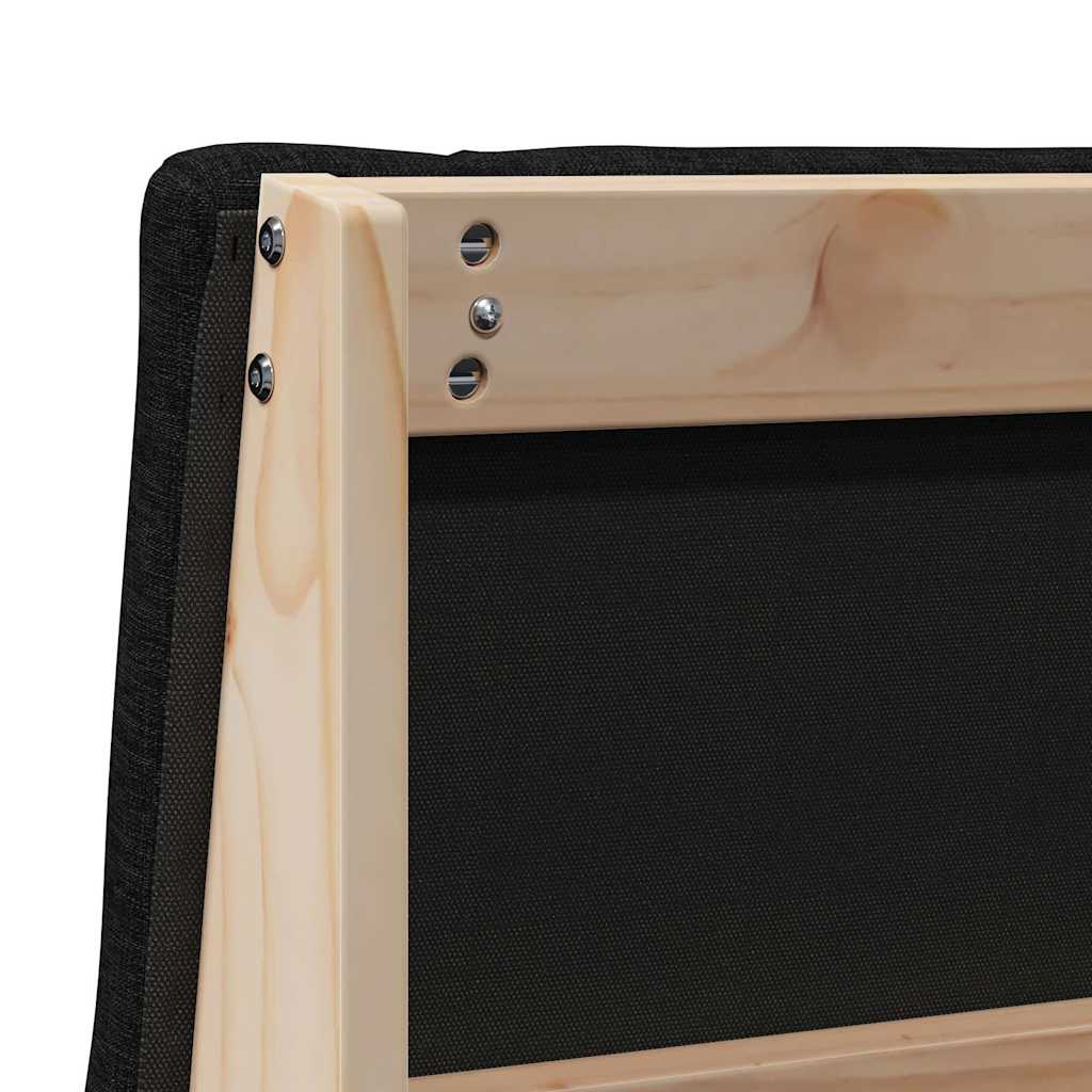 Kárpitozott fejtámla Fekete 100 cm Tömör fenyőfa