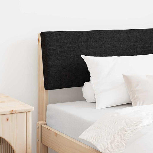 Kárpitozott fejtámla Fekete 100 cm Tömör fenyőfa