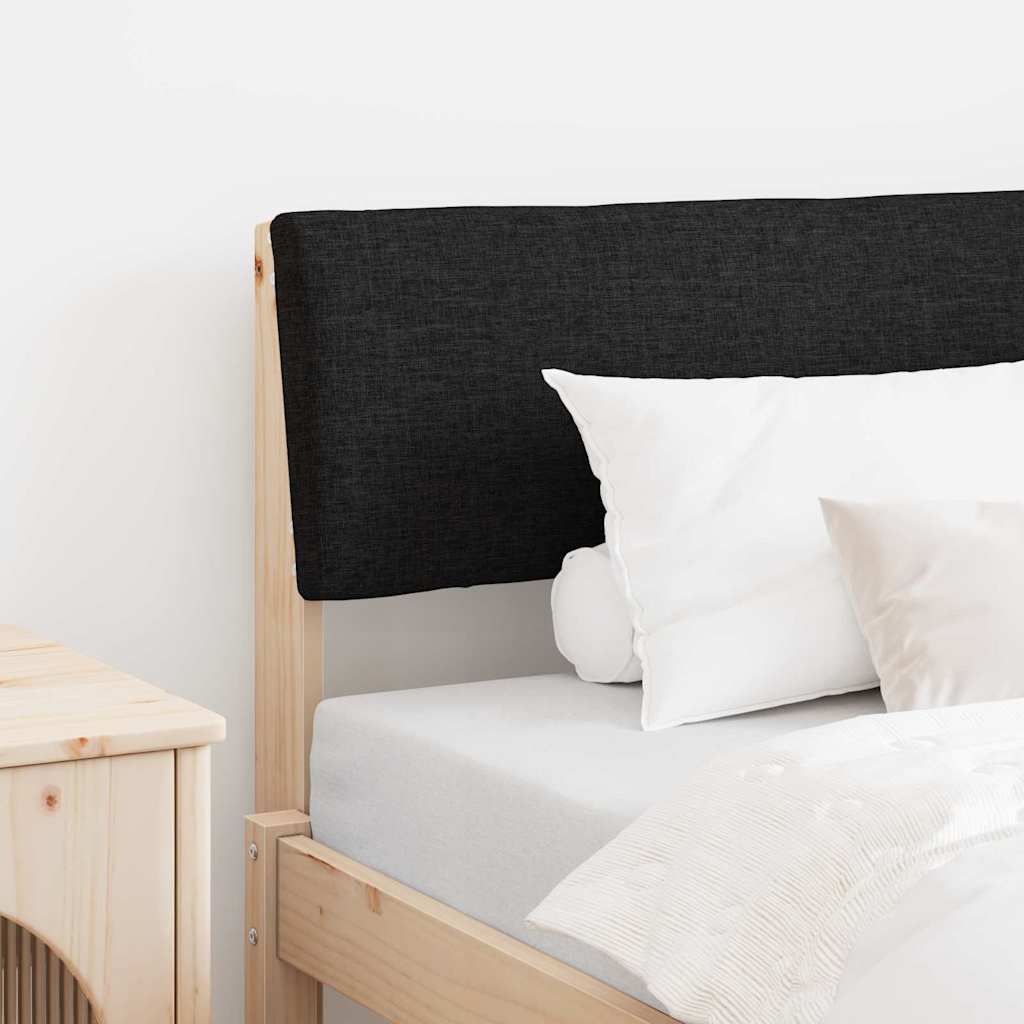 Kárpitozott fejtámla Fekete 100 cm Tömör fenyőfa