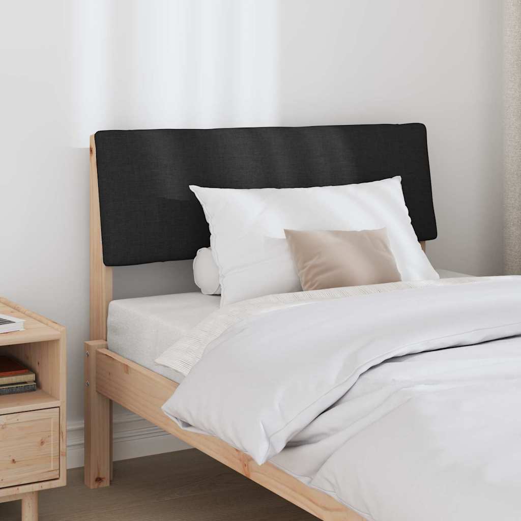 Kárpitozott fejtámla Fekete 100 cm Tömör fenyőfa