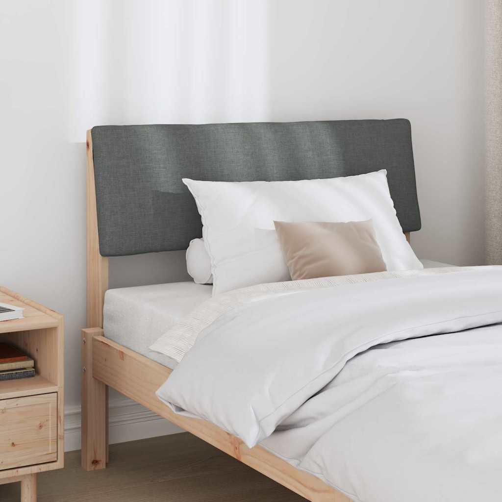 Kárpitozott fejtámla Sötétszürke 90 cm Tömör fenyőfa