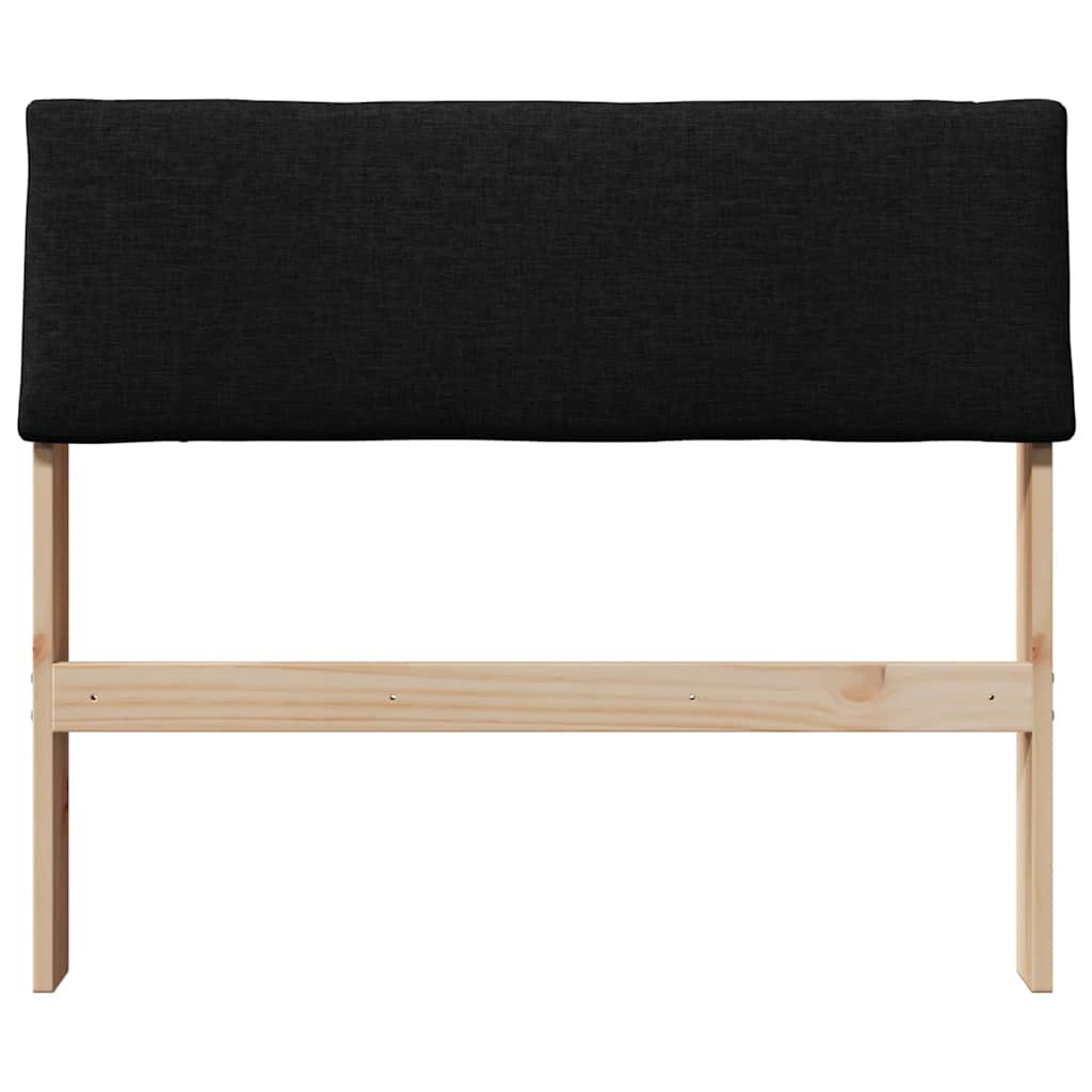 Kárpitozott fejtámla Fekete 90 cm Tömör fenyőfa