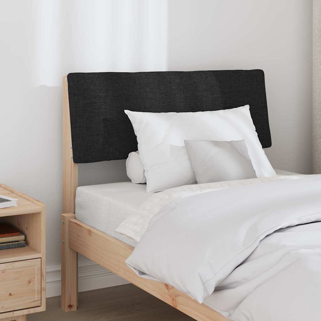 Kárpitozott fejtámla Fekete 80 cm Tömör fenyőfa