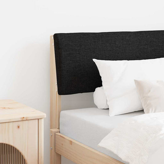 Kárpitozott fejtámla Fekete 75 cm Tömör fenyőfa