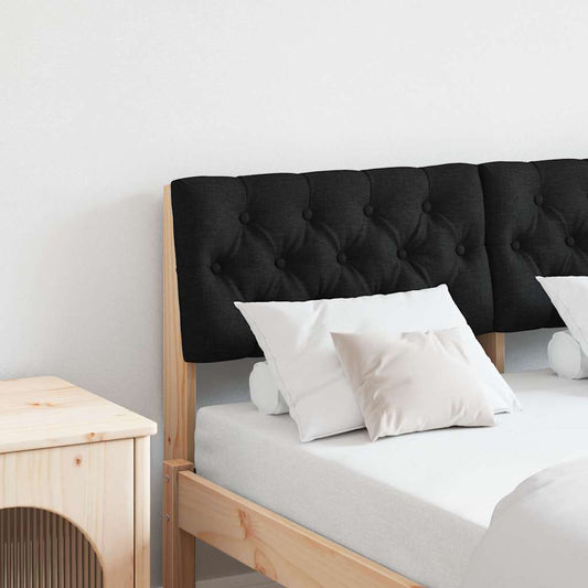 Kárpitozott fejtámla Fekete 120 cm Tömör fenyőfa