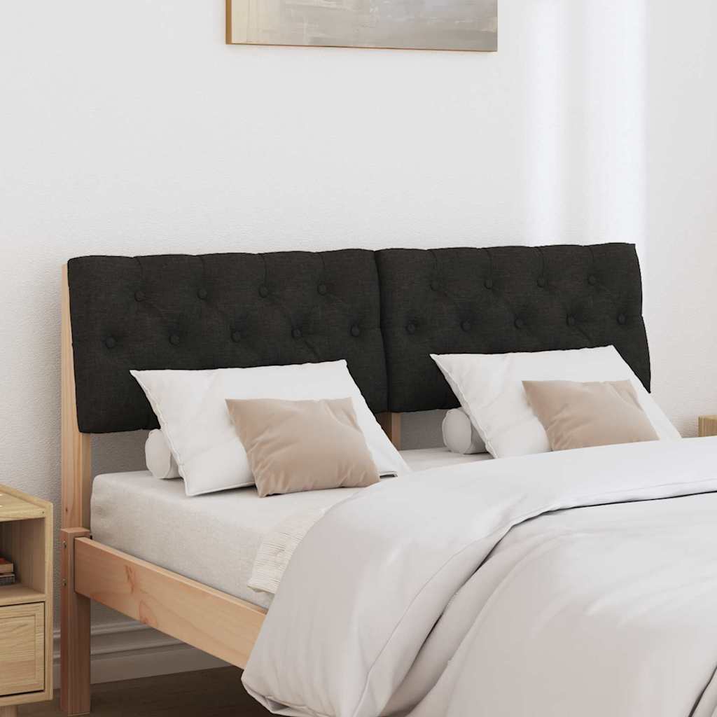 Kárpitozott fejtámla Fekete 120 cm Tömör fenyőfa