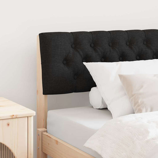 Kárpitozott fejtámla Fekete 100 cm Tömör fenyőfa