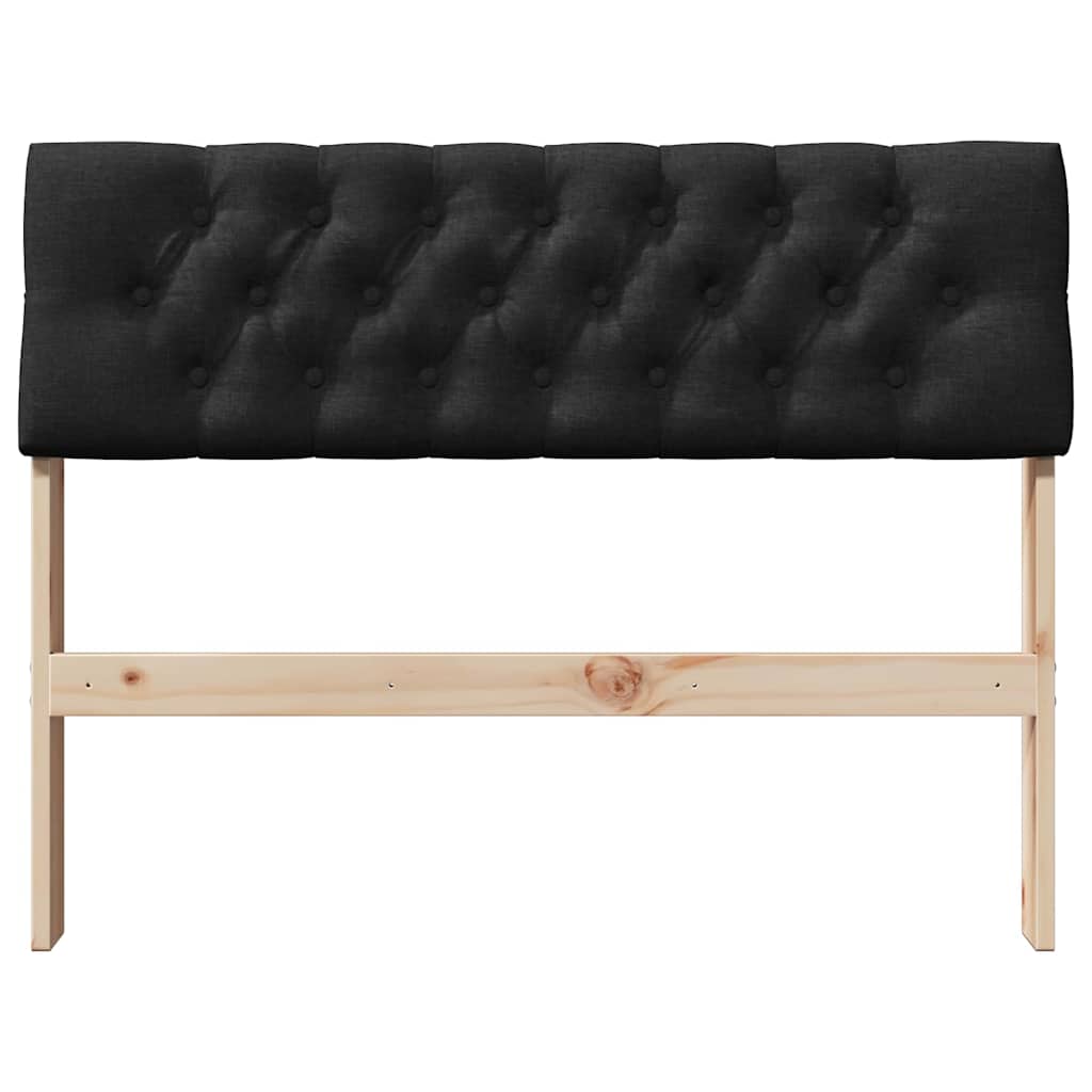 Kárpitozott fejtámla Fekete 100 cm Tömör fenyőfa