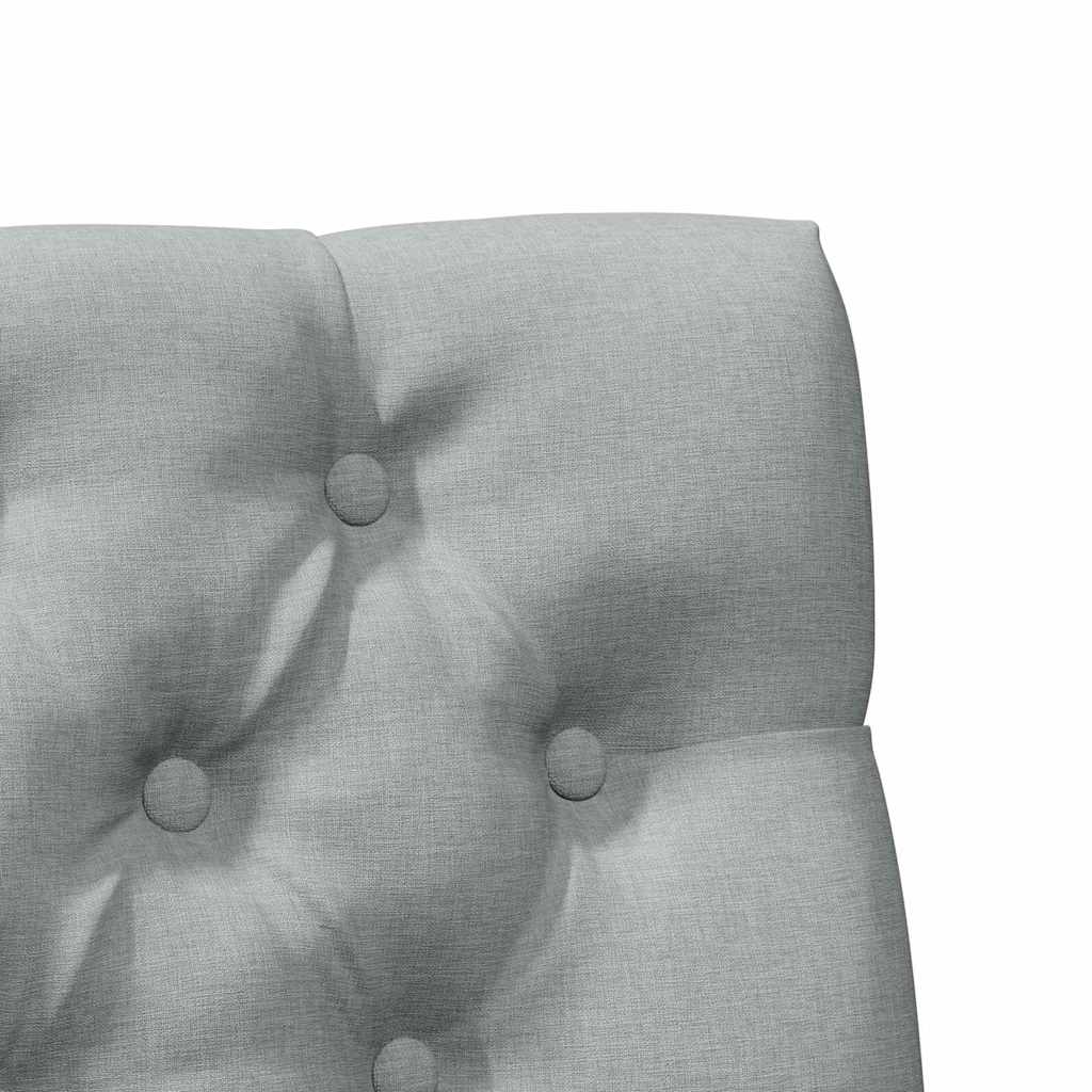 Kárpitozott fejtámla Világosszürke 80 cm Tömör fenyőfa