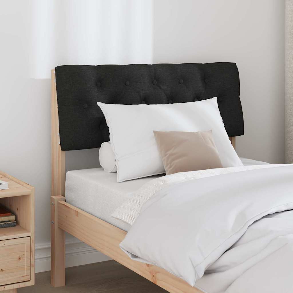 Kárpitozott fejtámla Fekete 80 cm Tömör fenyőfa