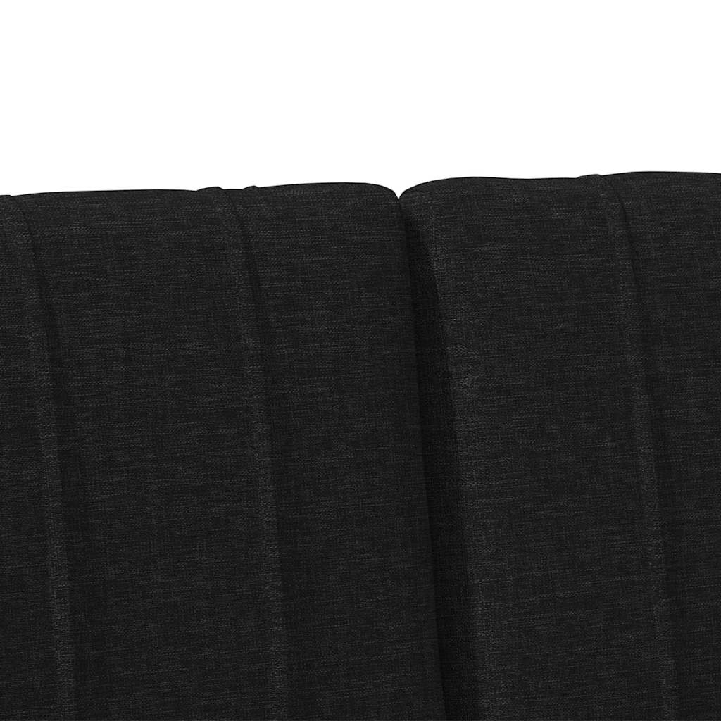 Kárpitozott fejtámla Fekete 120 cm Tömör fenyőfa