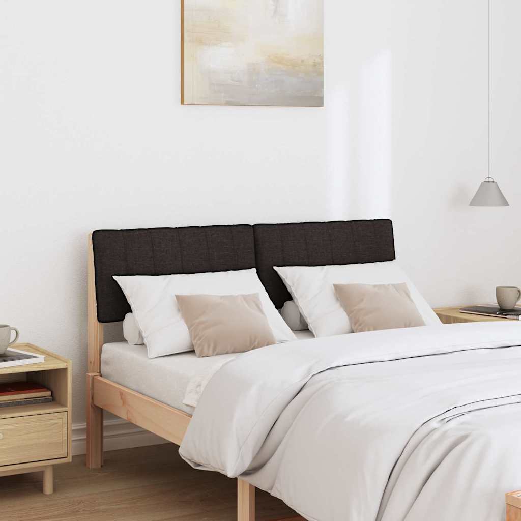 Kárpitozott fejtámla Fekete 120 cm Tömör fenyőfa