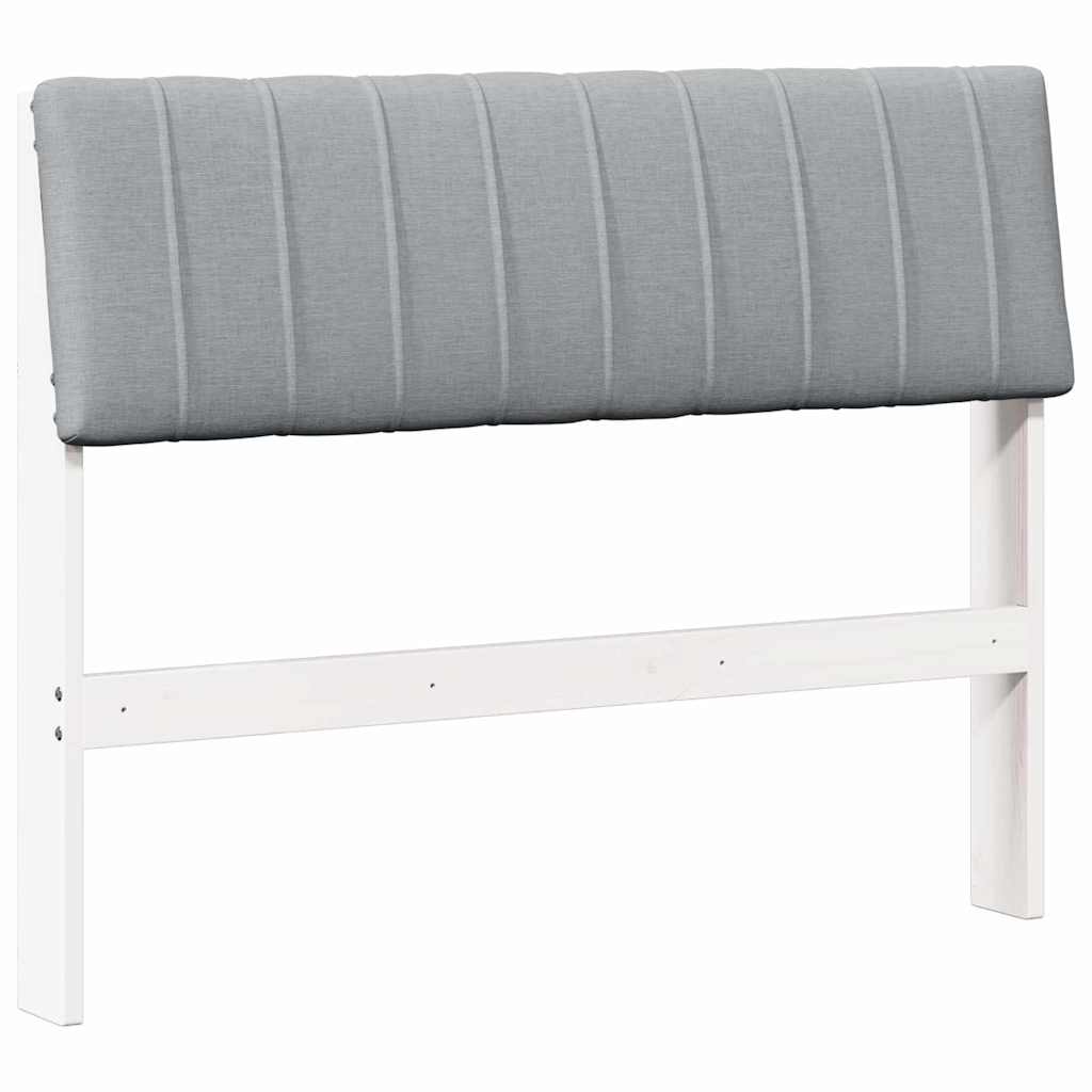 Kárpitozott fejtámla Világosszürke 100 cm Tömör fenyőfa