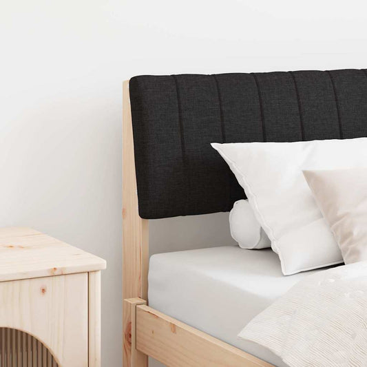 Kárpitozott fejtámla Fekete 90 cm Tömör fenyőfa
