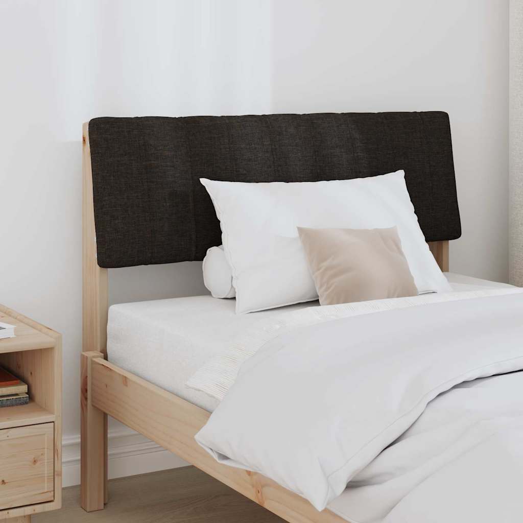 Kárpitozott fejtámla Fekete 90 cm Tömör fenyőfa
