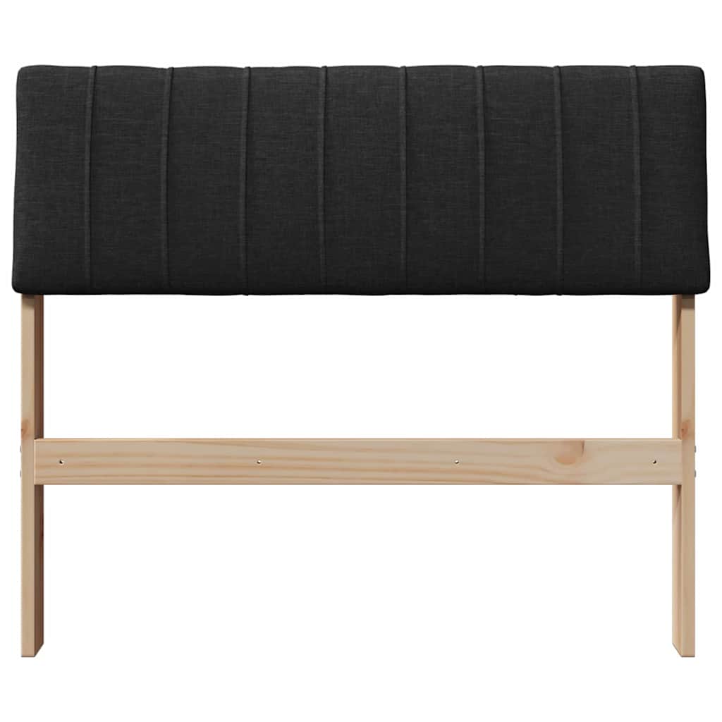 Kárpitozott fejtámla Fekete 90 cm Tömör fenyőfa