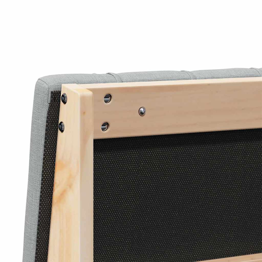 Kárpitozott fejtámla Világosszürke 80 cm Tömör fenyőfa