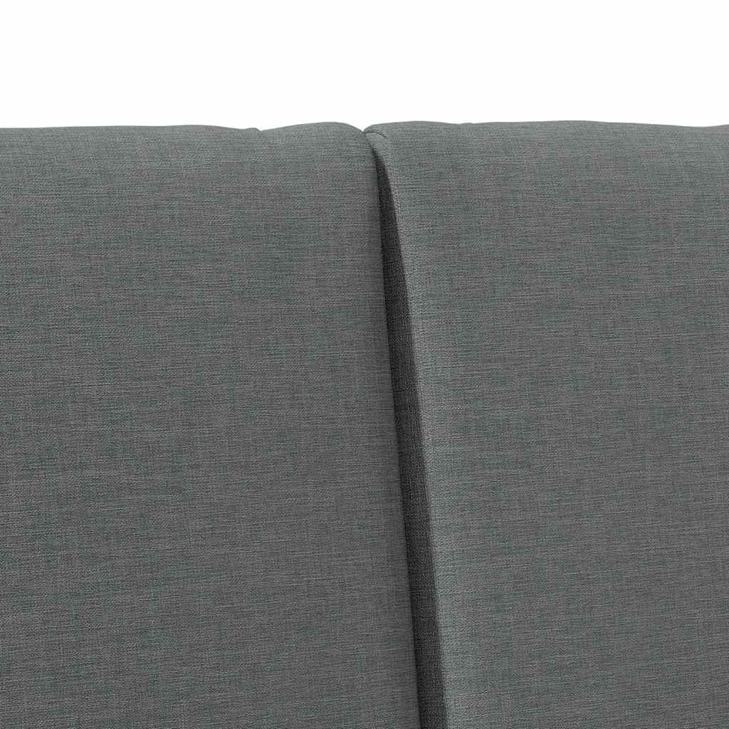 Kárpitozott fejtámla Sötétszürke 150 cm Tömör fenyőfa