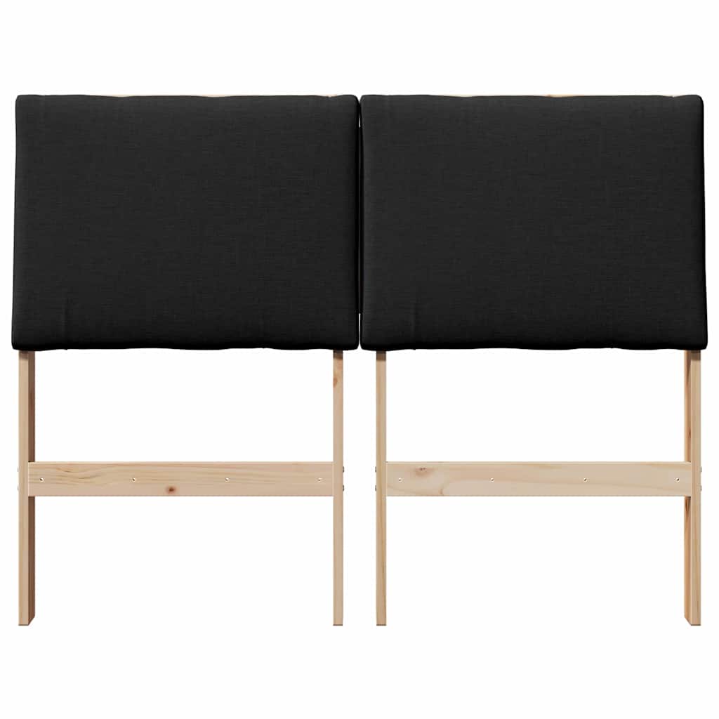 Kárpitozott fejtámla Fekete 120 cm Tömör fenyőfa