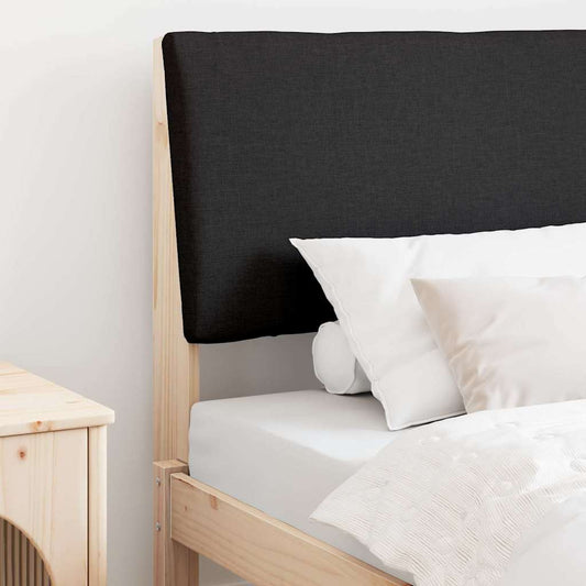 Kárpitozott fejtámla Fekete 100 cm Tömör fenyőfa