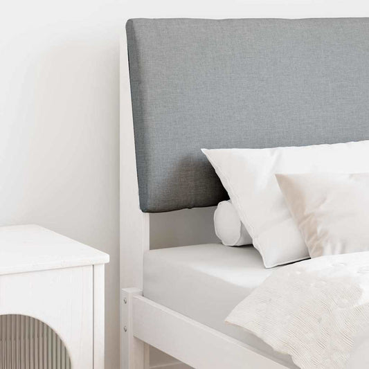 Kárpitozott fejtámla Világosszürke 80 cm Tömör fenyőfa