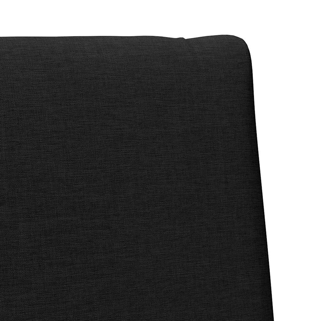Kárpitozott fejtámla Fekete 75 cm Tömör fenyőfa