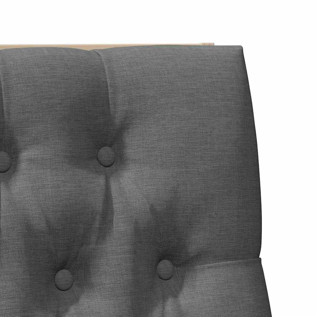 Kárpitozott fejtámla Sötétszürke 100 cm Tömör fenyőfa