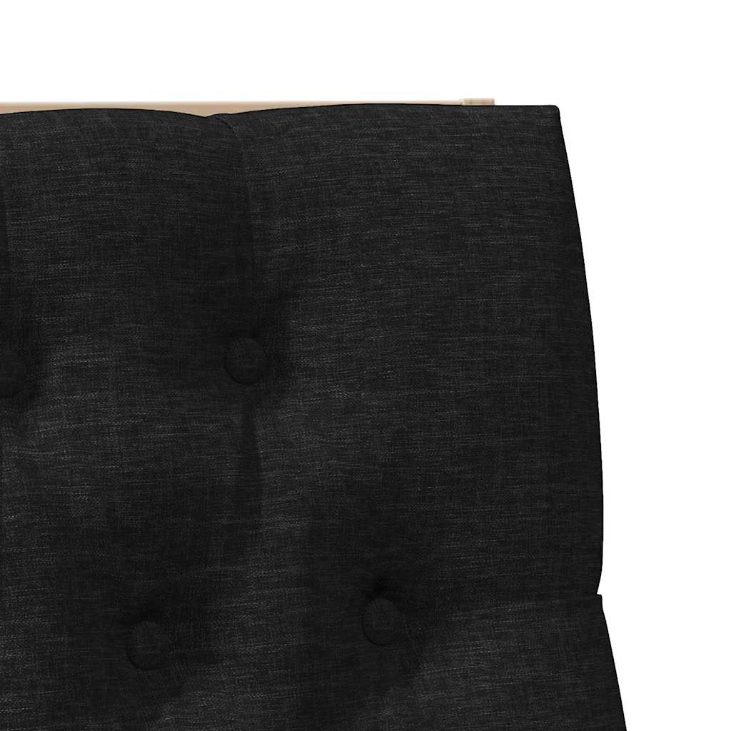 Kárpitozott fejtámla Fekete 100 cm Tömör fenyőfa