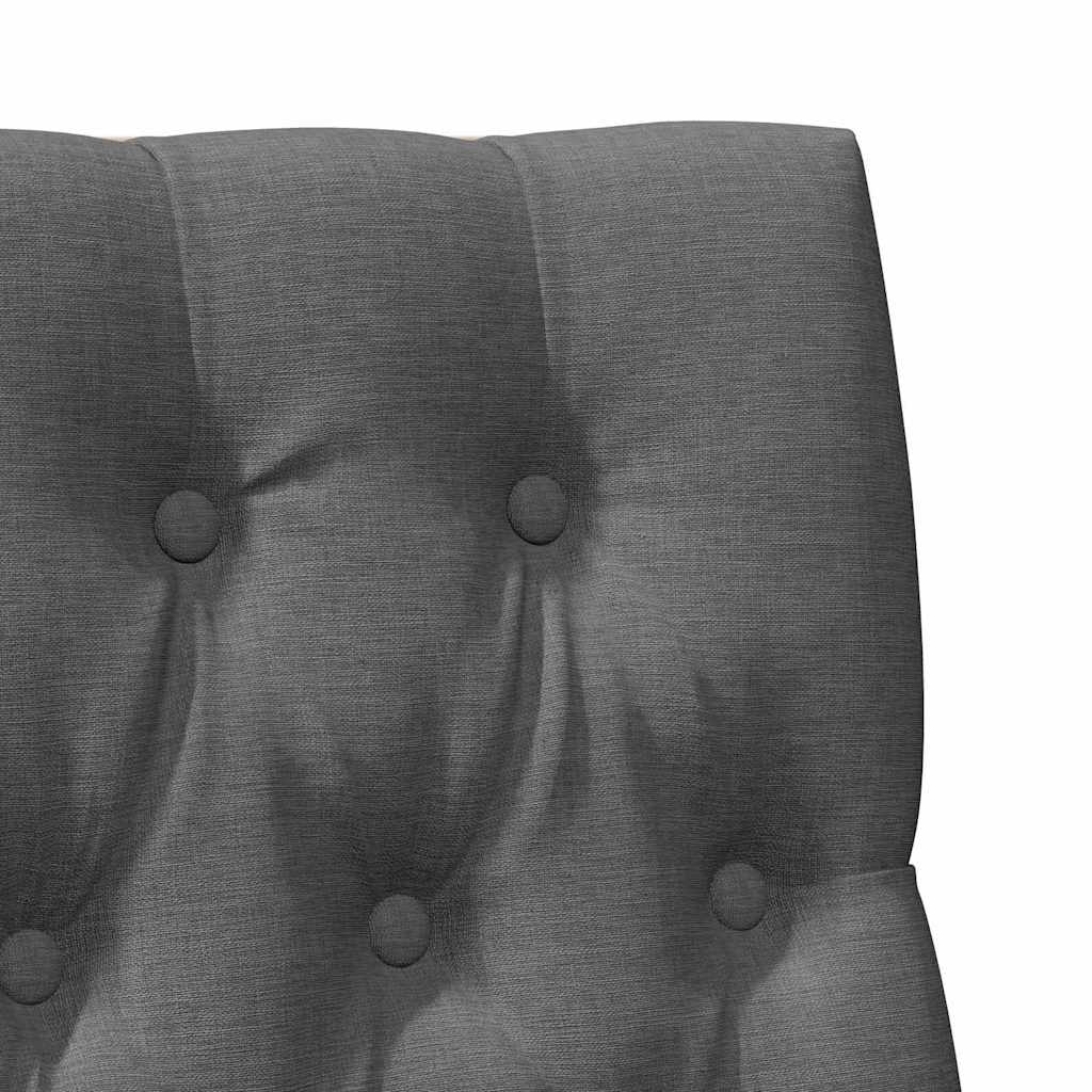 Kárpitozott fejtámla Sötétszürke 90 cm Tömör fenyőfa