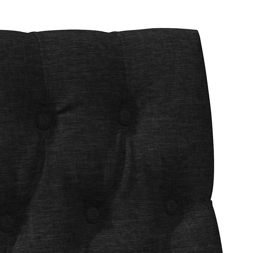 Kárpitozott fejtámla Fekete 90 cm Tömör fenyőfa
