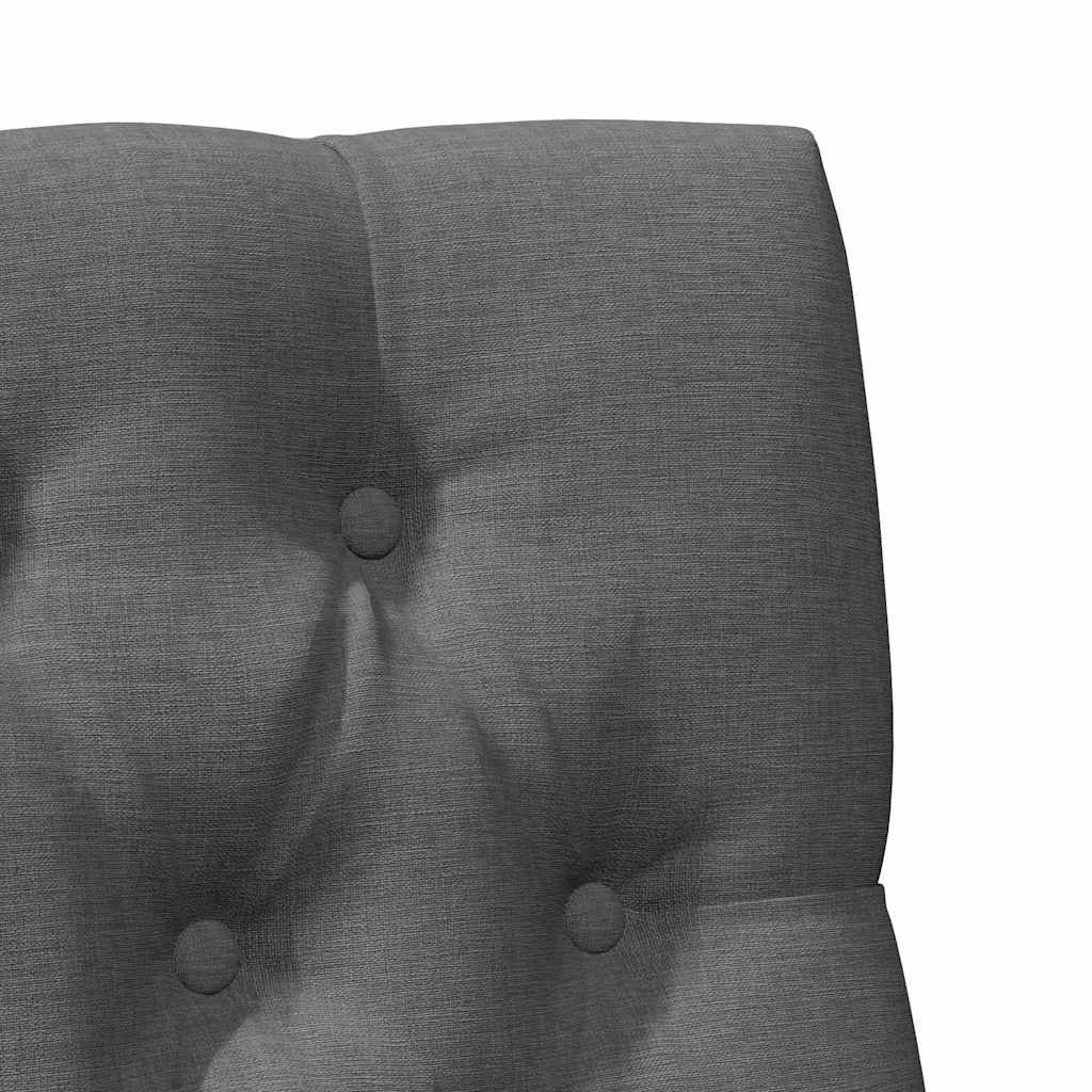 Kárpitozott fejtámla Sötétszürke 80 cm Tömör fenyőfa