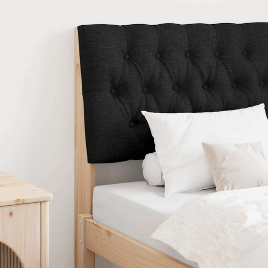 Kárpitozott fejtámla Fekete 80 cm Tömör fenyőfa